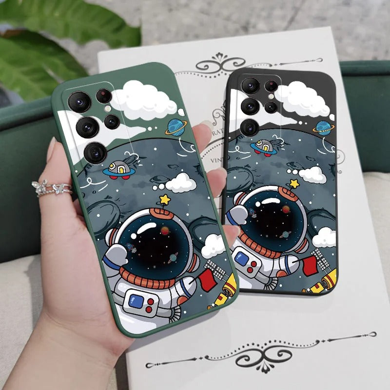Cute Astronaut – Flag Planet Print
