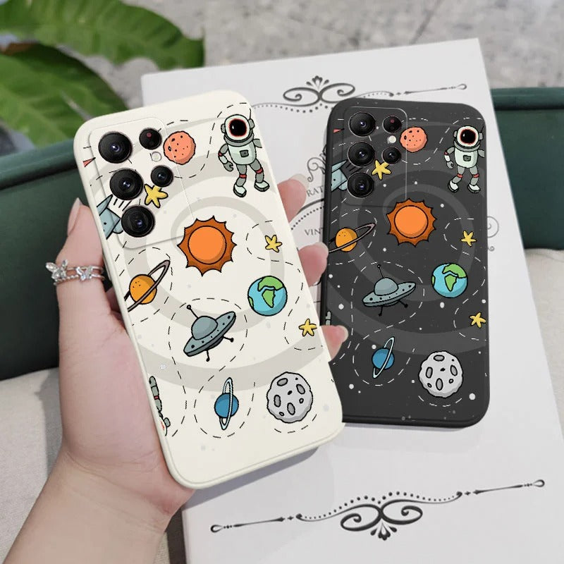 Planets & Astronaut – Cosmic Journey Print