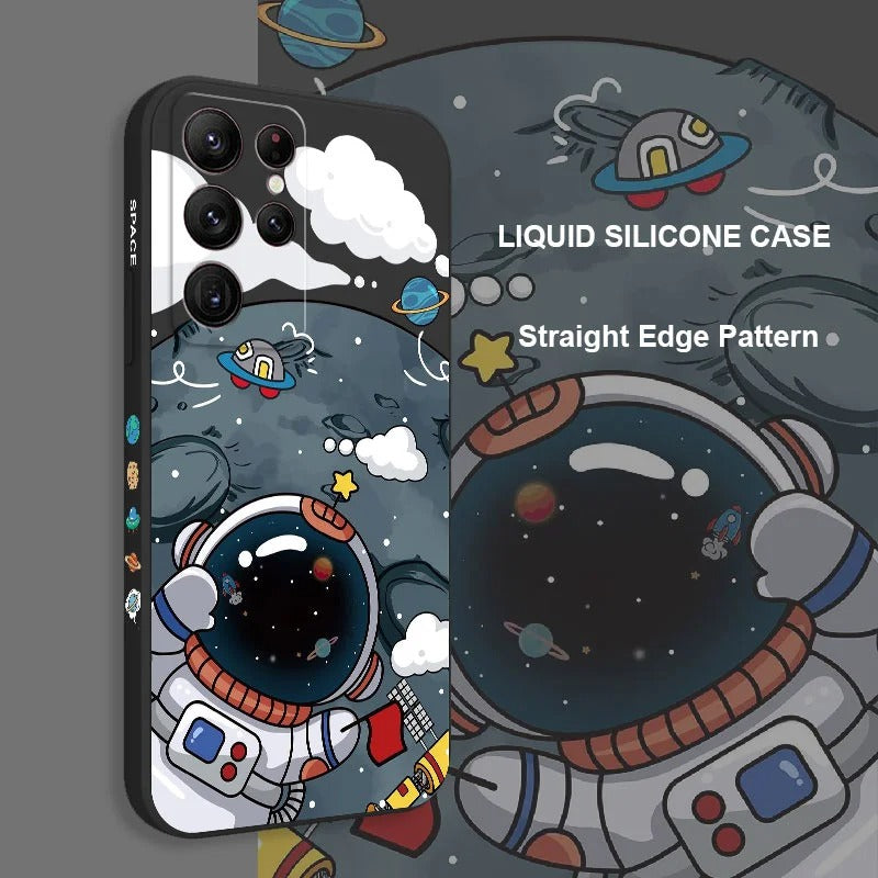 Cute Astronaut – Flag Planet Print